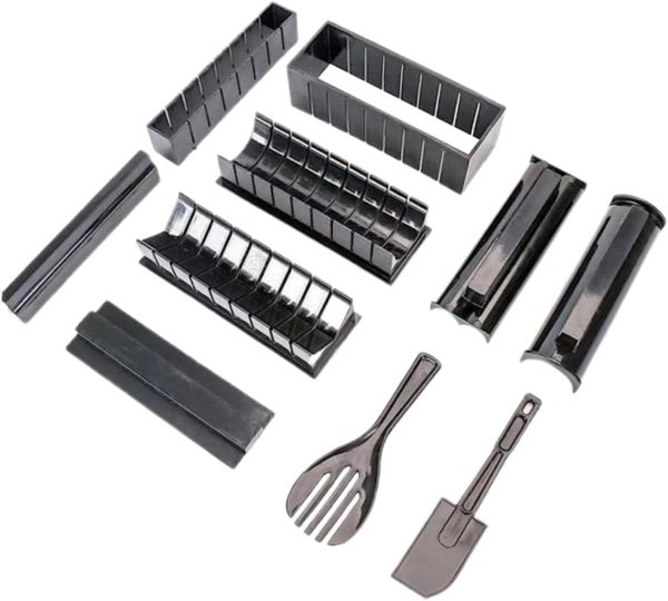 10Pcs Sushi Making Kit Plastic Sushi Press Molds Rice Roll Tools Non Stick Kitchen for Easy DIY