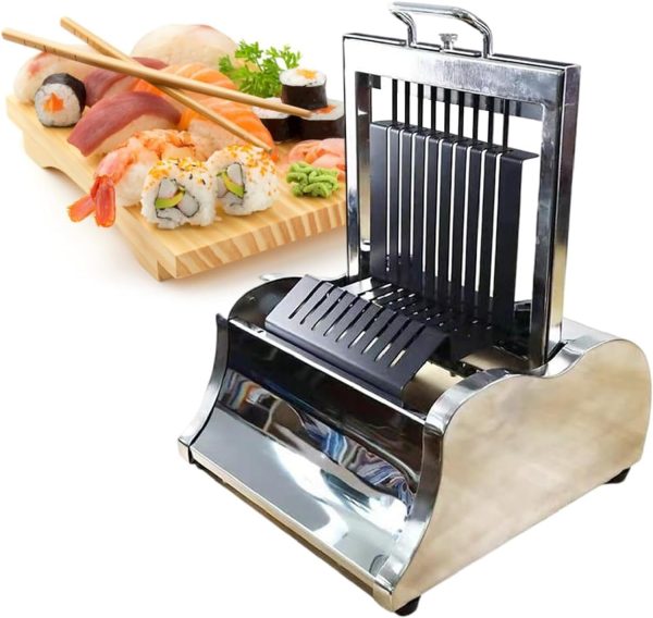 Sushi Making Kit - 8/10/12 Pcs Sushi Cutter with Removable Blade & Countertop for Beginners and Sushi Lovers(12segments)